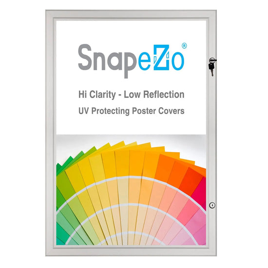 24x30 Silver SnapeZo® Poster Case - 1.77" Profile - Snap Frames Direct