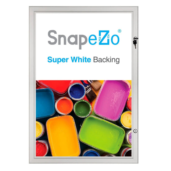 20x30 Silver SnapeZo® Poster Case - 1.77" Profile - Snap Frames Direct