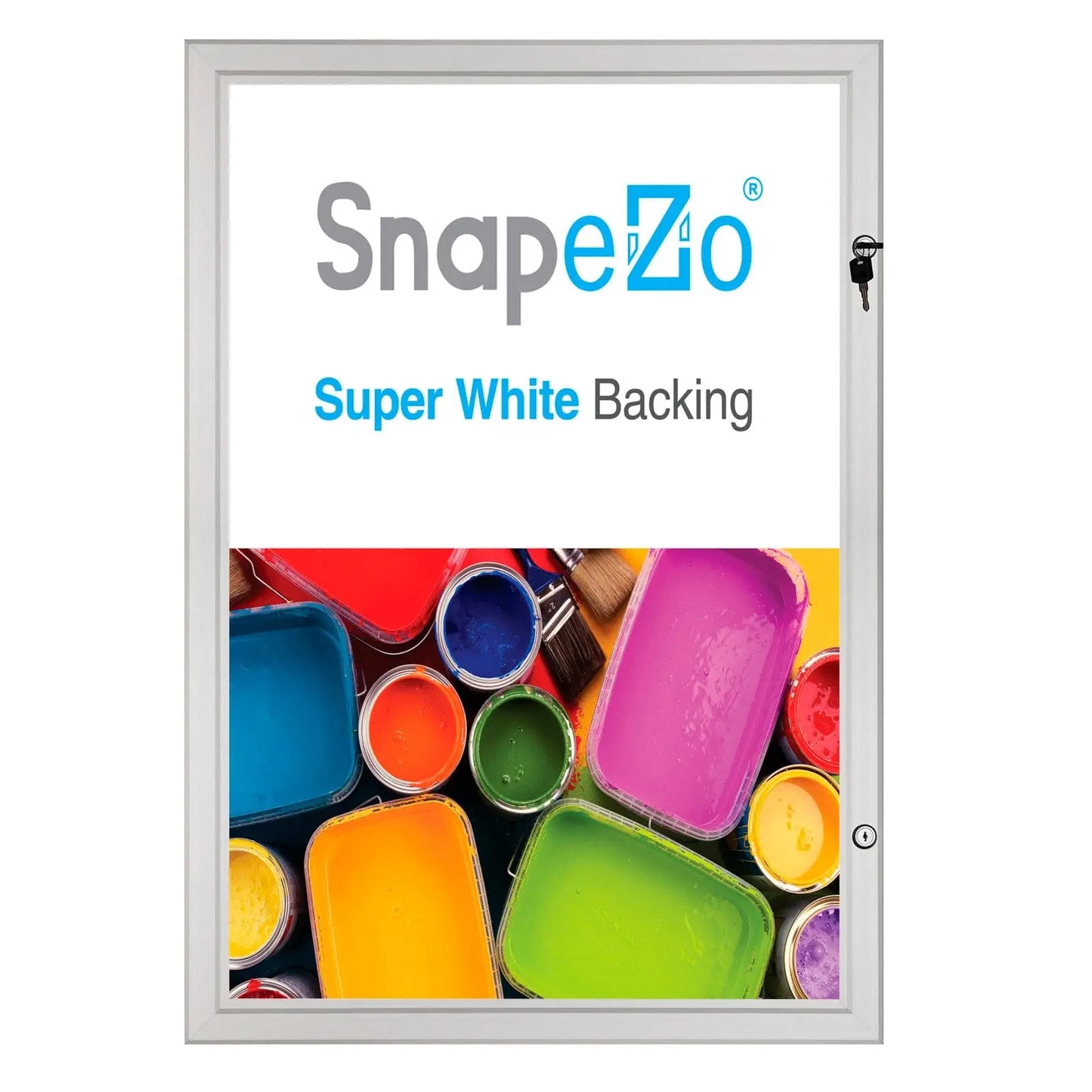 18x24 Silver SnapeZo® Poster Case - 1.77" Profile - Snap Frames Direct