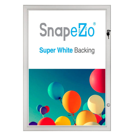 16x20 Silver SnapeZo® Poster Case - 1.77" Profile - Snap Frames Direct