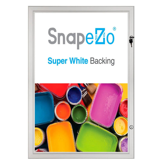 30x40 Silver SnapeZo® Poster Case - 1.77" Profile - Snap Frames Direct