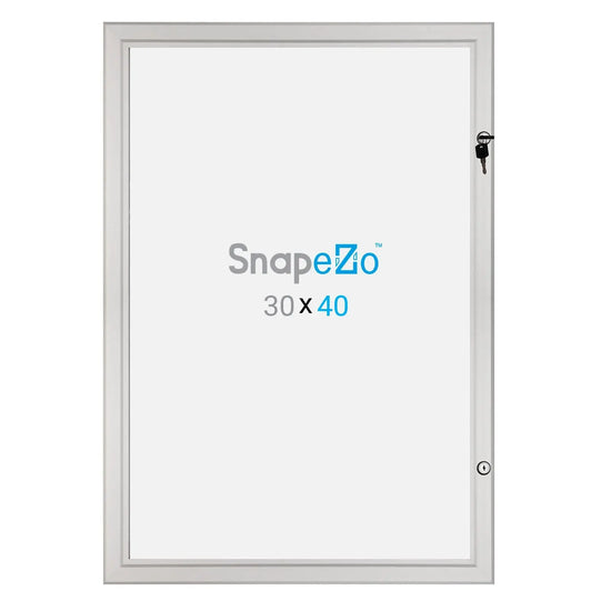 30x40 Silver SnapeZo® Poster Case - 1.77" Profile - Snap Frames Direct