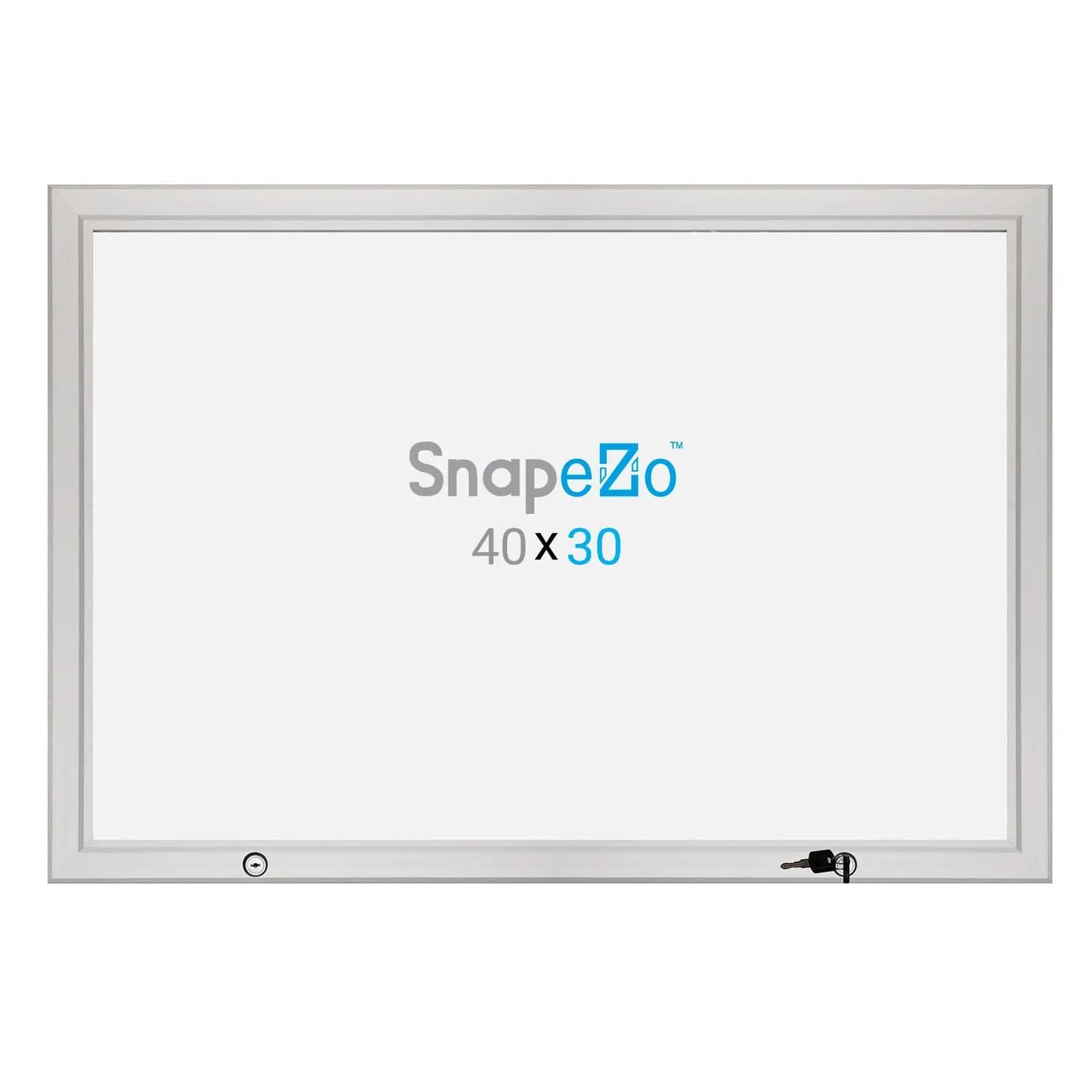 30x40 Silver SnapeZo® Poster Case - 1.77" Profile - Snap Frames Direct