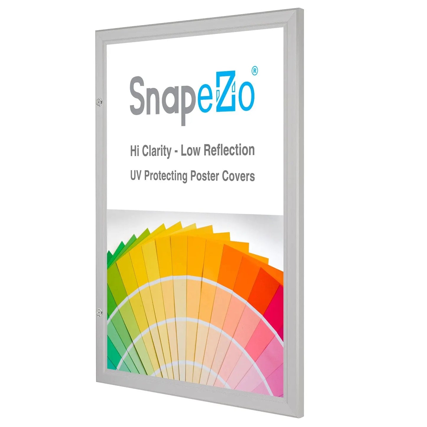 24x30 Silver SnapeZo® Poster Case - 1.77" Profile - Snap Frames Direct