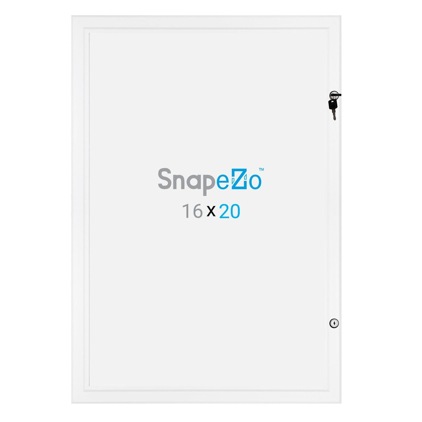 16x20 White SnapeZo® Poster Case - 1.77" Profile - Snap Frames Direct