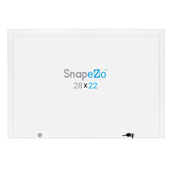 22x28 White SnapeZo® Poster Case - 1.77" Profile - Snap Frames Direct