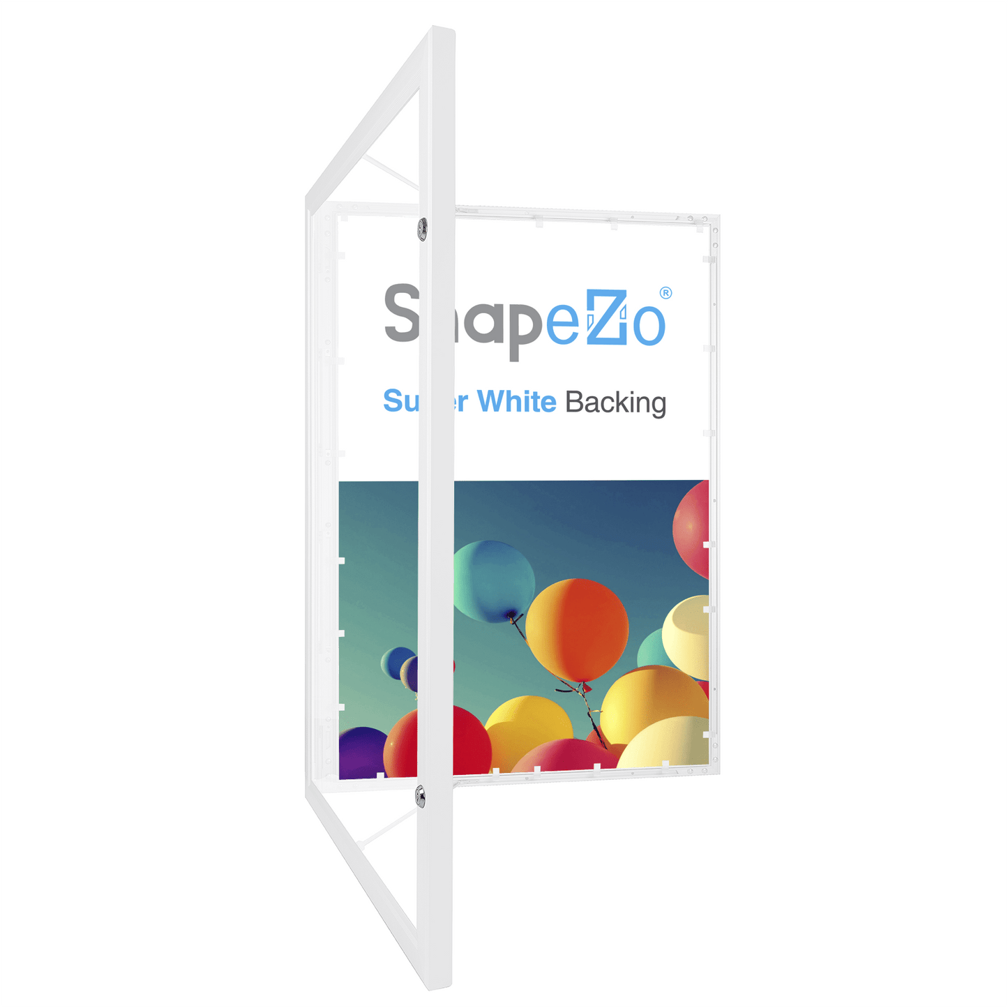 20x30 White SnapeZo® Poster Case - 1.77" Profile - Snap Frames Direct