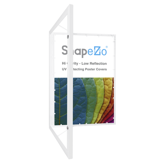 27x41 White SnapeZo® Poster Case - 1.77" Profile - Snap Frames Direct