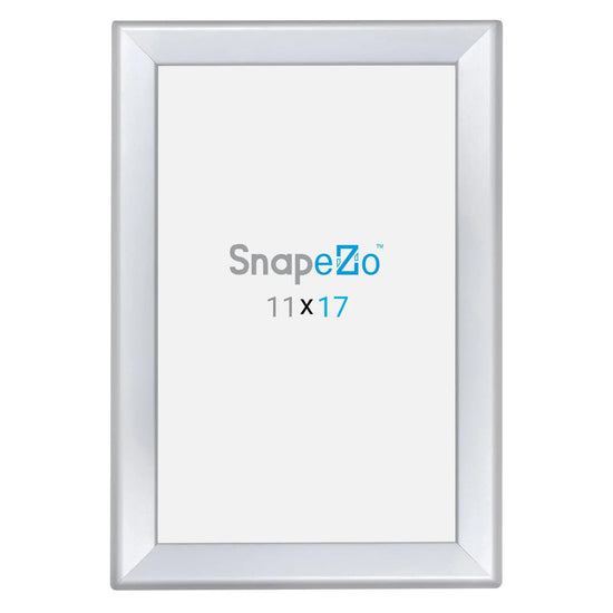 11x17 Silver SnapeZo® Double-Sided - 1.25" Profile - Snap Frames Direct