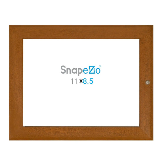 8.5x11 Dark Wood SnapeZo® Locking - 1.25" Profile - Snap Frames Direct