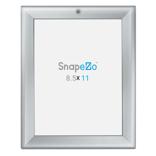 8.5x11 Silver Lockable Poster Snap Frame 1.25" - Snap Frames Direct