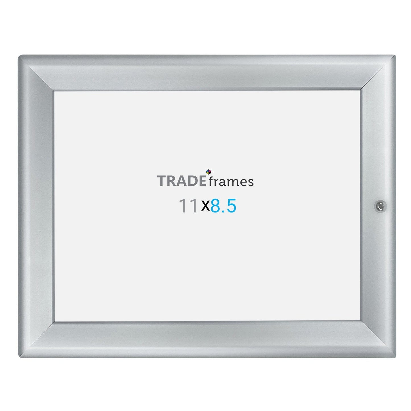 8.5x11 Inches Silver Lockable Snap Frame - 1.25" profile - Snap Frames Direct
