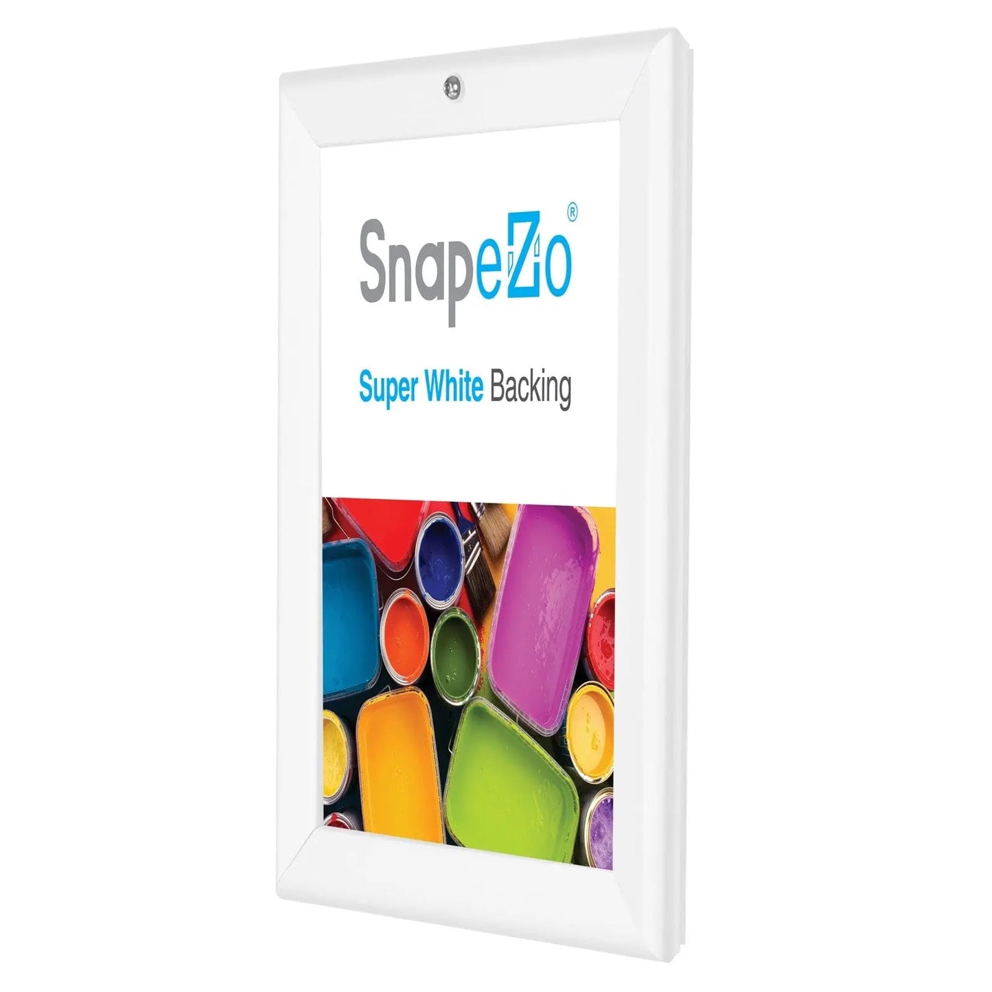 8.5x11 White SnapeZo® Locking - 1.25" Profile - Snap Frames Direct
