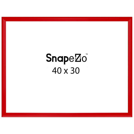 Red locking snap frame poster size 30X40 - 1.25 inch profile - Snap Frames Direct