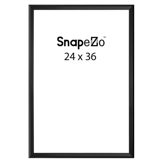 Black locking snap frame poster size 24X36 - 1.25 inch profile - Snap Frames Direct
