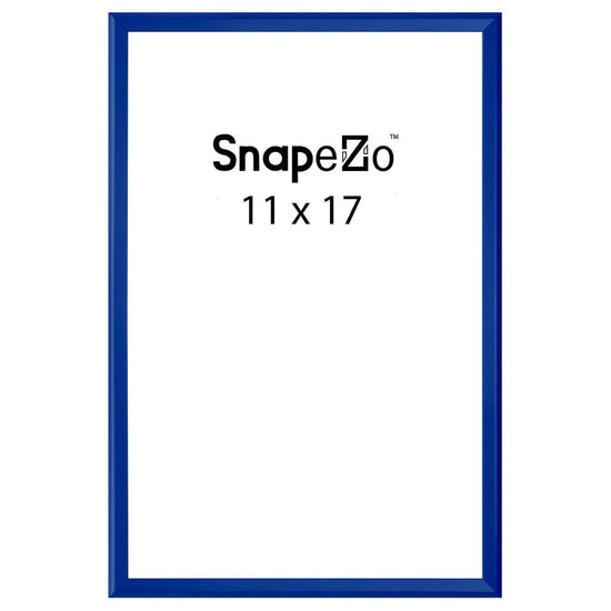 Blue locking snap frame poster size 11X17 - 1.25 inch profile - Snap Frames Direct
