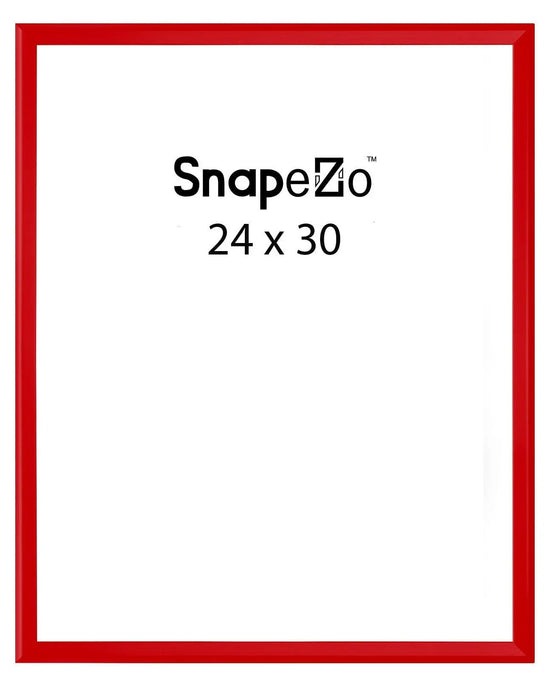 Red locking snap frame poster size 24X30 - 1.25 inch profile - Snap Frames Direct