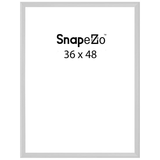 Silver snap frame poster size 36x48 - 1.7 inch profile - Snap Frames Direct
