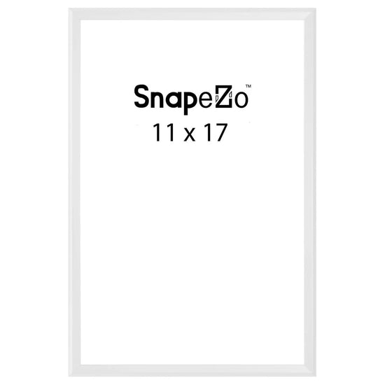 White locking snap frame poster size 11X17 - 1.25 inch profile - Snap Frames Direct