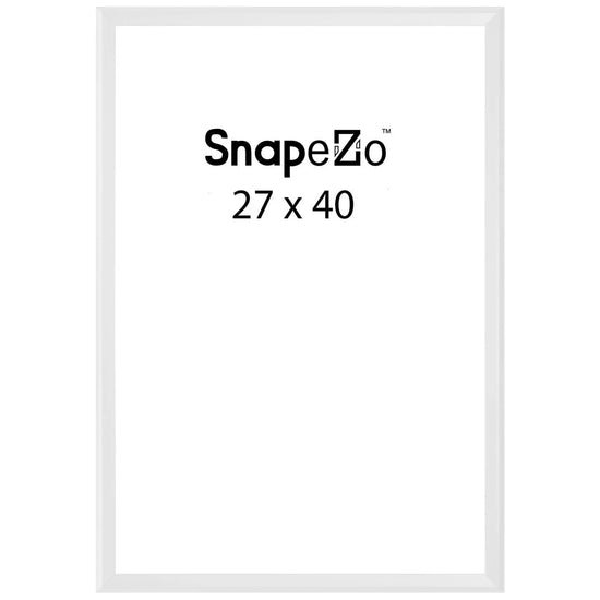 White locking snap frame poster size 27X40 - 1.25 inch profile - Snap Frames Direct