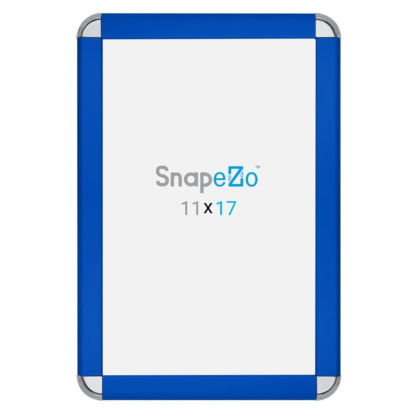 11x17 Blue SnapeZo® Round-Cornered - 1.25" Profile - Snap Frames Direct