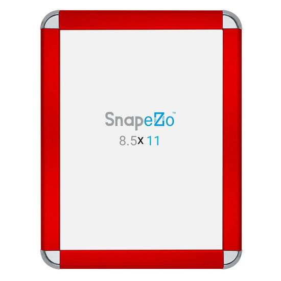 8.5x11 Red SnapeZo® Round-Cornered - 1.25" Profile - Snap Frames Direct