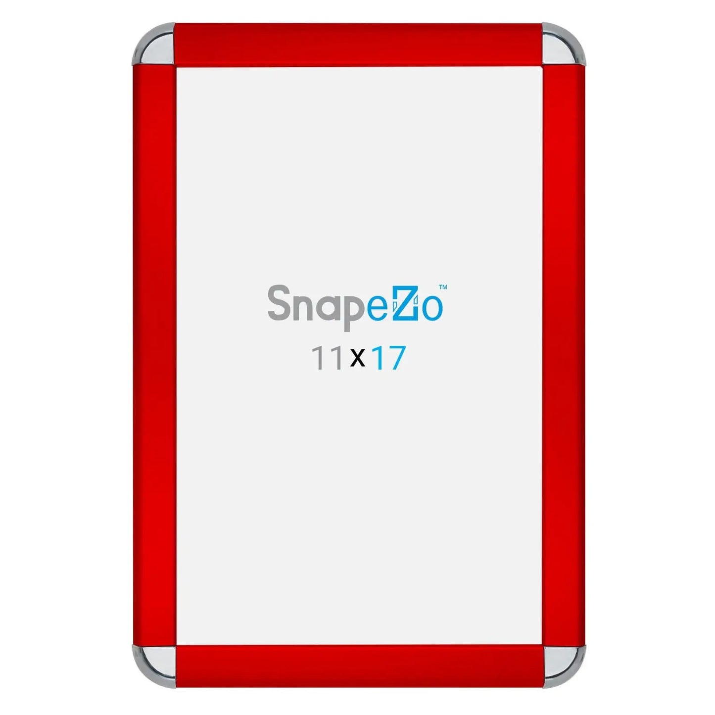 11x17 Red SnapeZo® Round-Cornered - 1.25" Profile - Snap Frames Direct