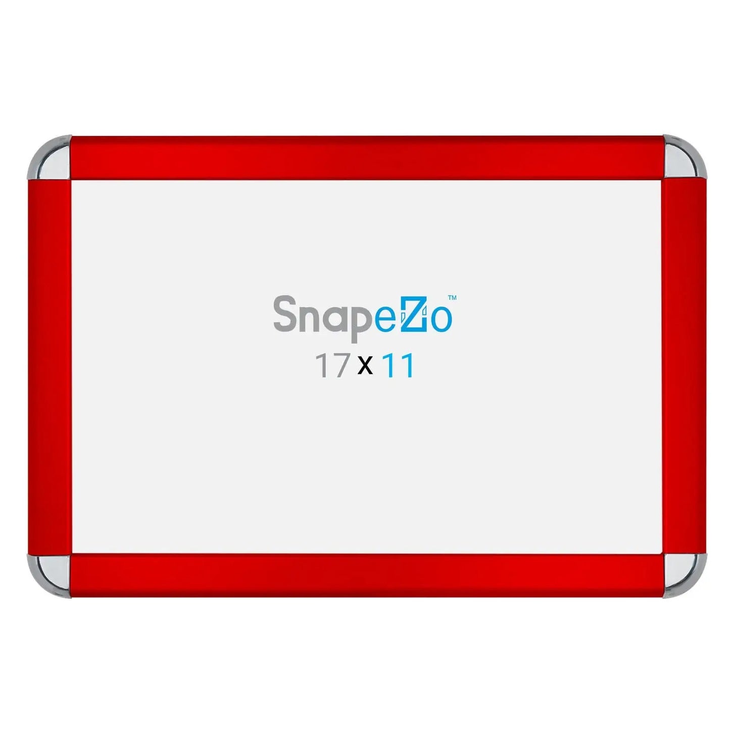 11x17 Red SnapeZo® Round-Cornered - 1.25" Profile - Snap Frames Direct