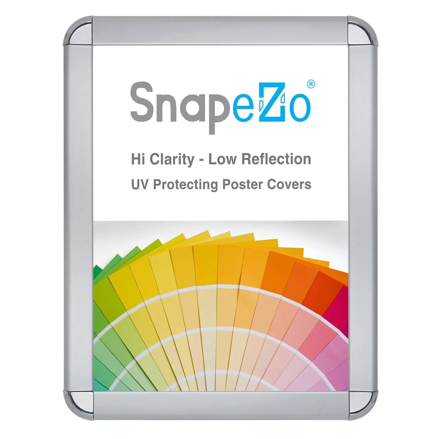 8.5x11 Silver SnapeZo® Round-Cornered - 1.25" Profile - Snap Frames Direct