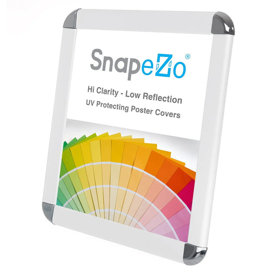 8.5x11 White SnapeZo® Round-Cornered - 1.25" Profile - Snap Frames Direct