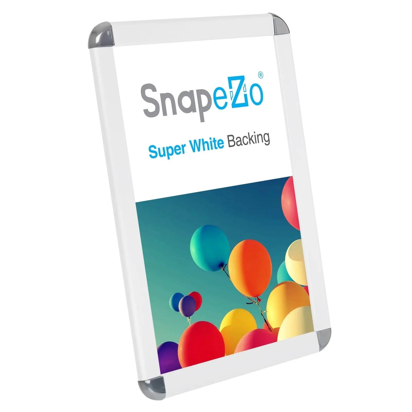 11x17 White SnapeZo® Round-Cornered - 1.25" Profile - Snap Frames Direct