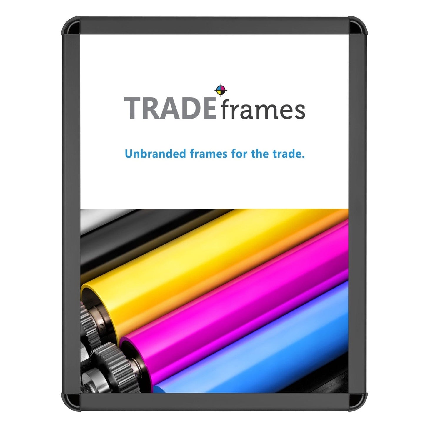 18x24 Black TRADEframe Round-Cornered - 1.25" Profile - Snap Frames Direct