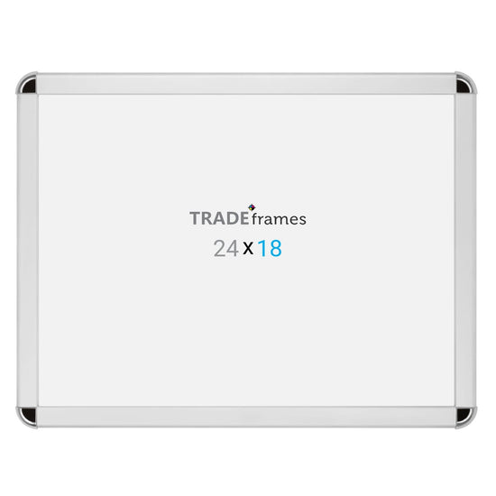 18x24 Silver TRADEframe Round-Cornered - 1.25" Profile - Snap Frames Direct