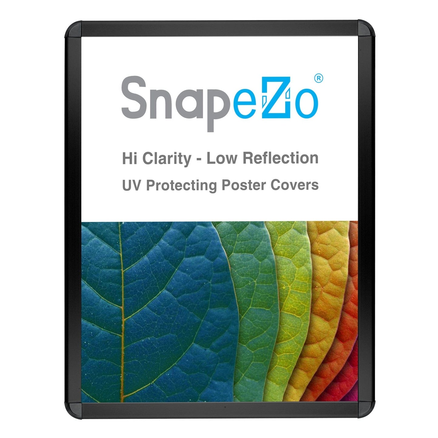17x22 Inches Black SnapeZo® Round Corner - 1.25" profile - Snap Frames Direct