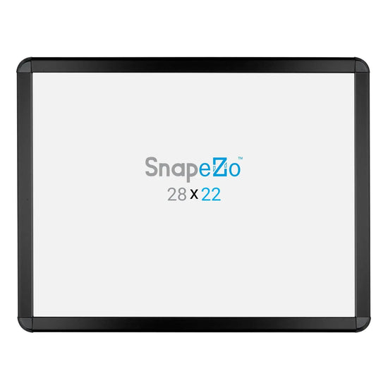 22x28 Black SnapeZo® Round-Cornered - 1.25" Profile - Snap Frames Direct