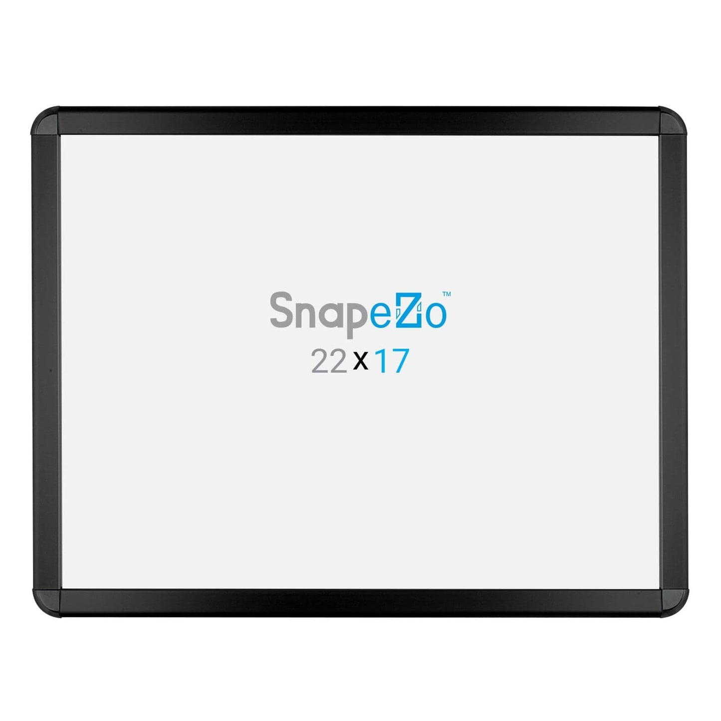 17x22 Inches Black SnapeZo® Round Corner - 1.25" profile - Snap Frames Direct