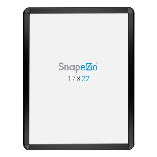 17x22 Inches Black SnapeZo® Round Corner - 1.25" profile - Snap Frames Direct