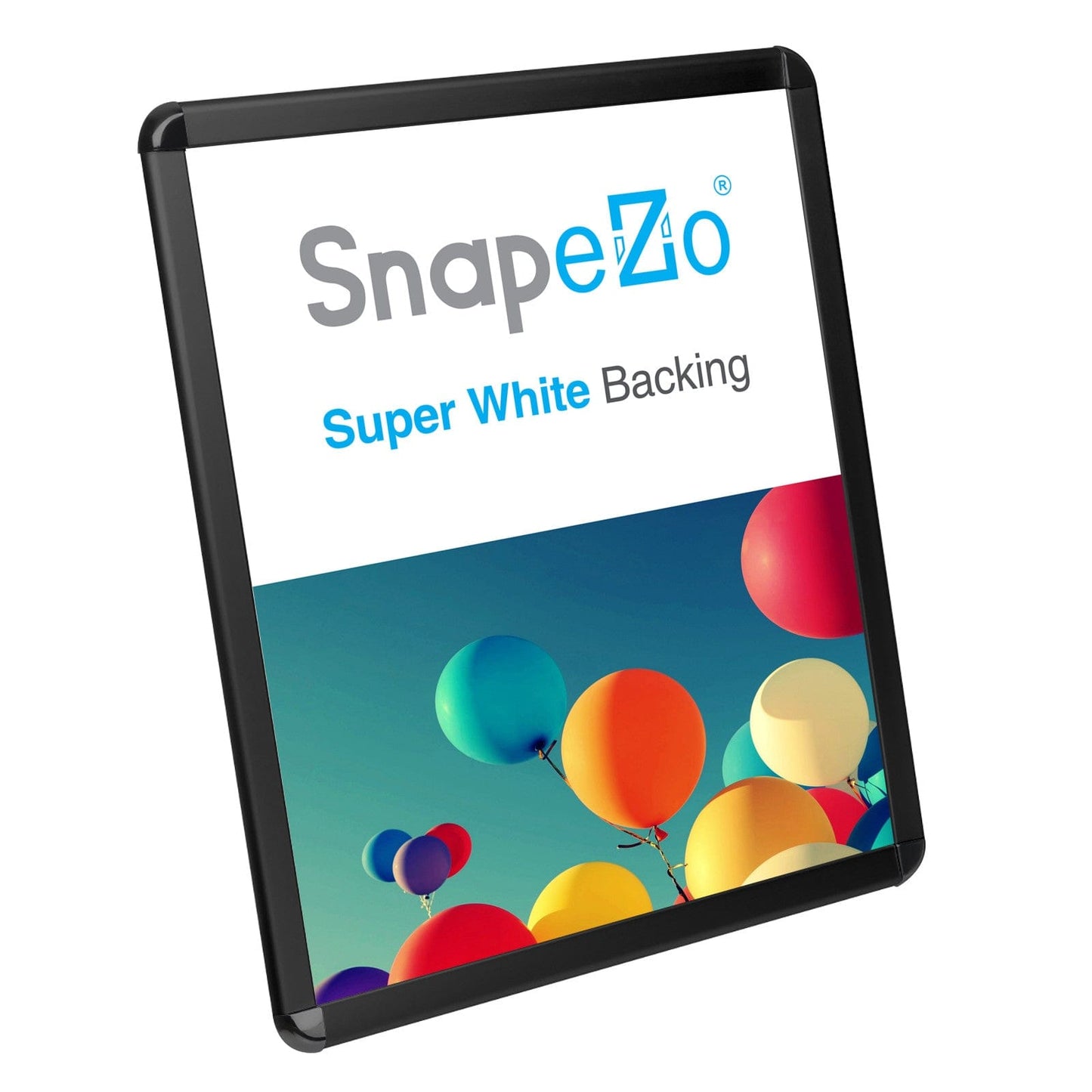 17x22 Inches Black SnapeZo® Round Corner - 1.25" profile - Snap Frames Direct