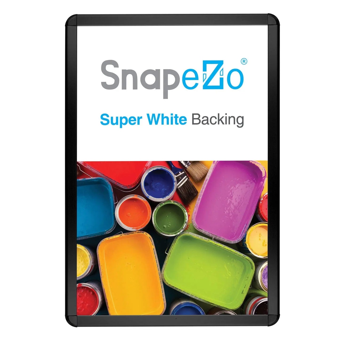 27x41 Black SnapeZo® Round-Cornered - 1.25" Profile - Snap Frames Direct