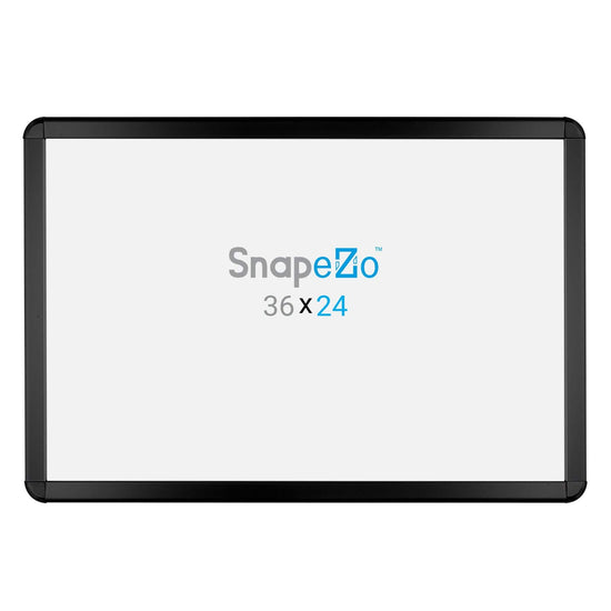 24x36 Black SnapeZo® Round-Cornered - 1.25" Profile - Snap Frames Direct