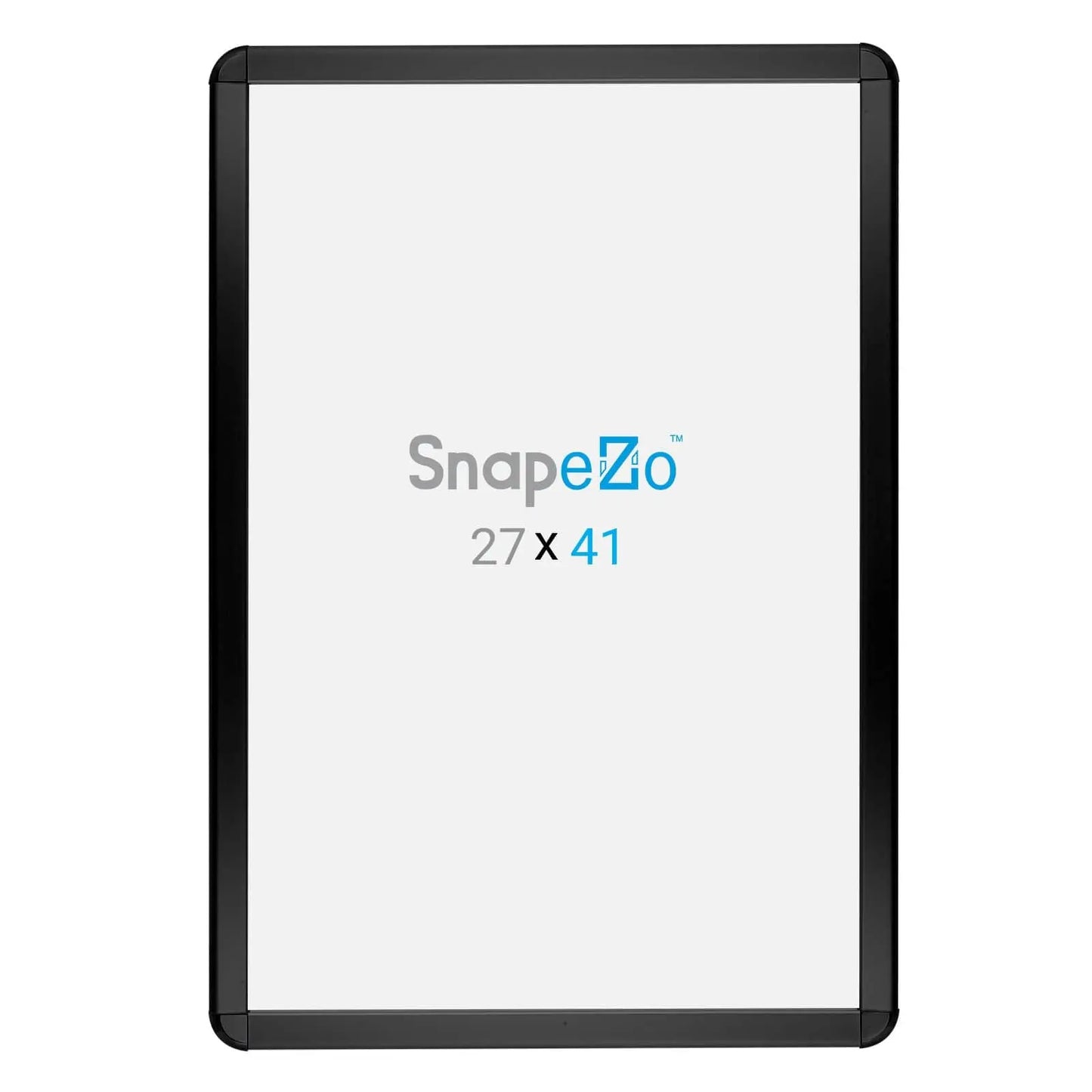 27x41 Black SnapeZo® Round-Cornered - 1.25" Profile - Snap Frames Direct