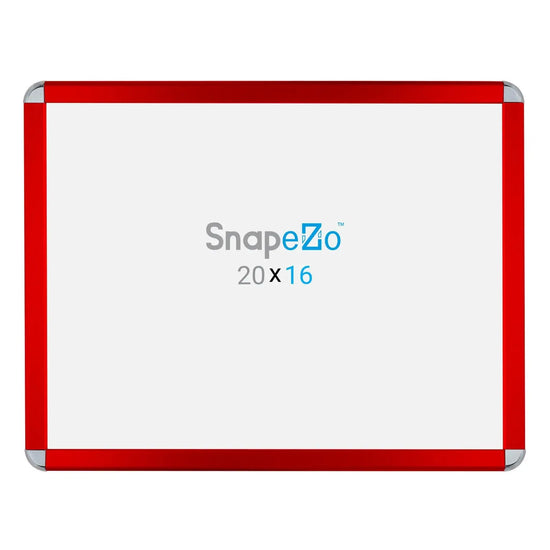 16x20 Red SnapeZo® Round-Cornered - 1.25" Profile - Snap Frames Direct