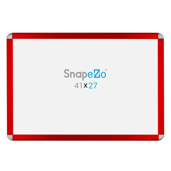 27x41 Red SnapeZo® Round-Cornered - 1.25" Profile - Snap Frames Direct