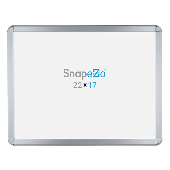 17x22 Inches Silver SnapeZo® Round Corner - 1.25" profile - Snap Frames Direct