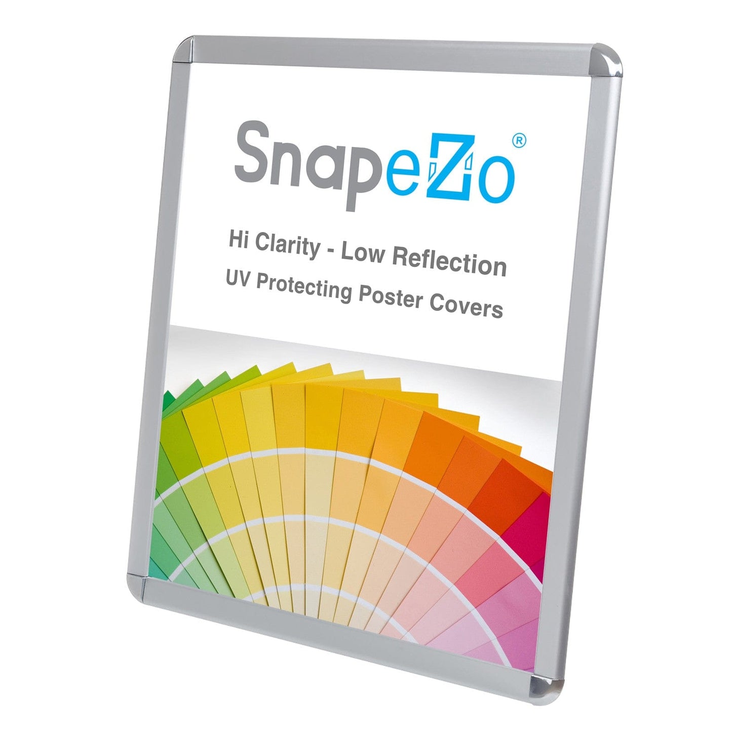 17x22 Inches Silver SnapeZo® Round Corner - 1.25" profile - Snap Frames Direct