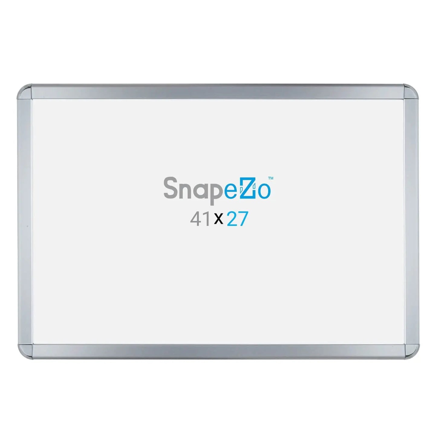 27x41 Silver SnapeZo® Round-Cornered - 1.25" Profile - Snap Frames Direct