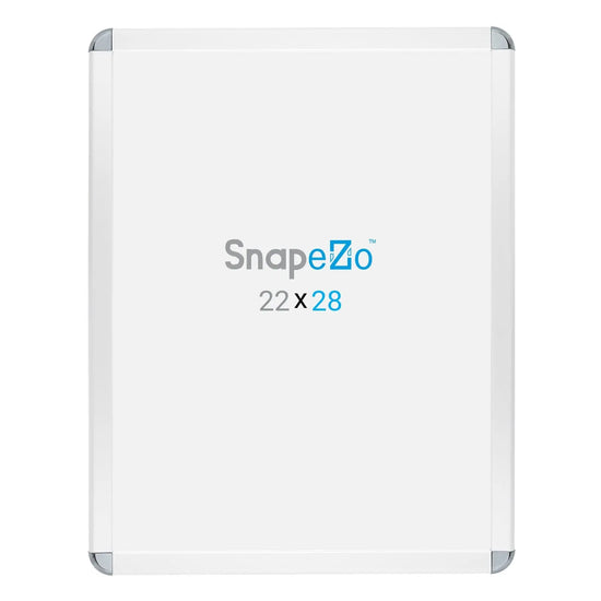 22x28 White SnapeZo® Round-Cornered - 1.25" Profile - Snap Frames Direct