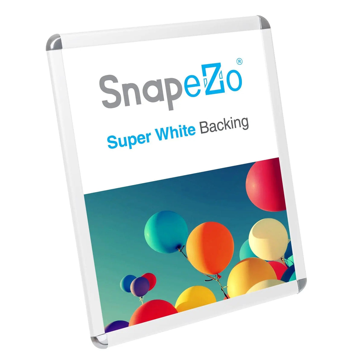 16x20 White Snapezo® RoundCornered 1.25" Profile Snap Frames Direct