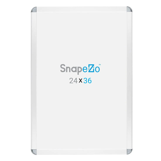 24x36 White SnapeZo® Round-Cornered - 1.25" Profile - Snap Frames Direct