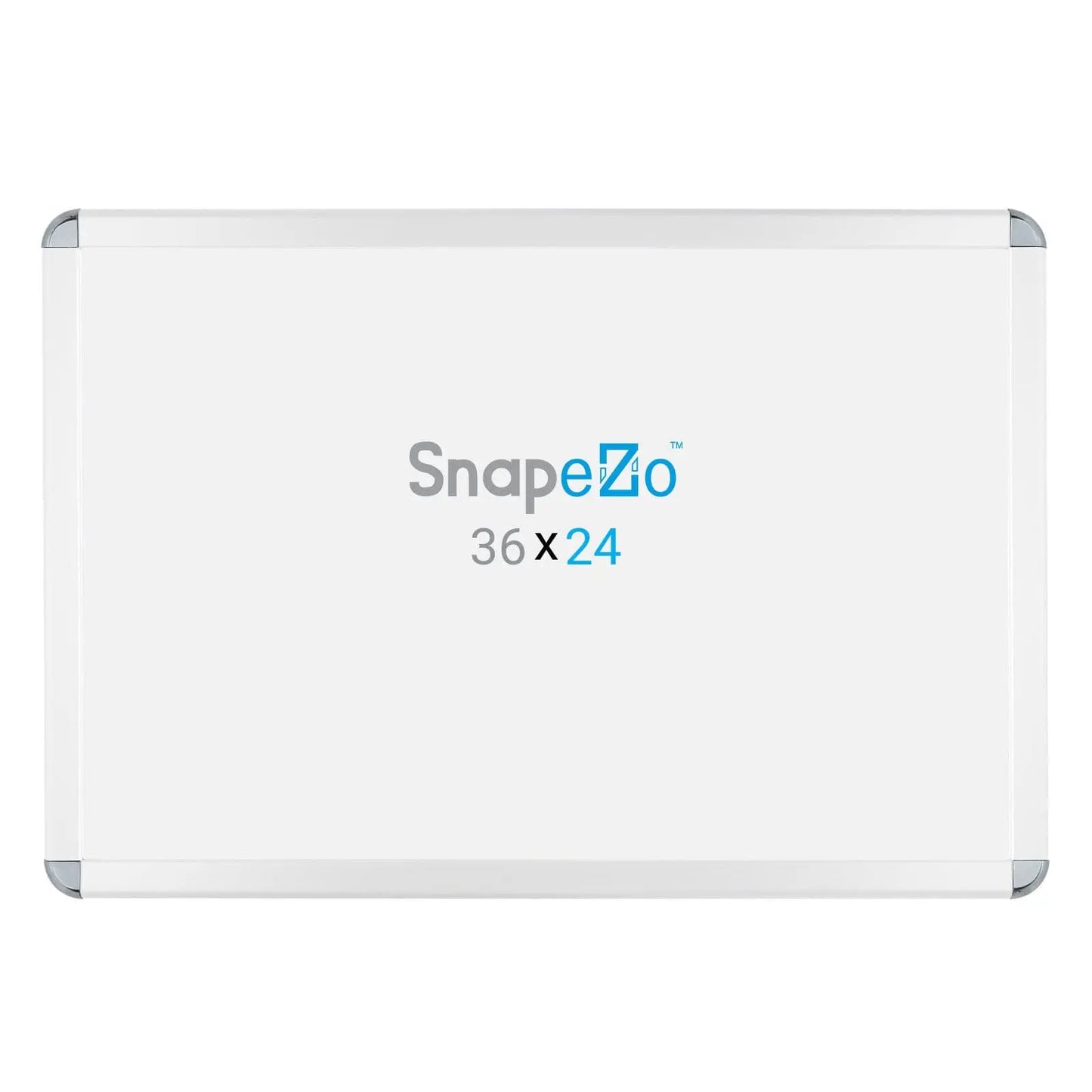 24x36 White SnapeZo® Round-Cornered - 1.25" Profile - Snap Frames Direct